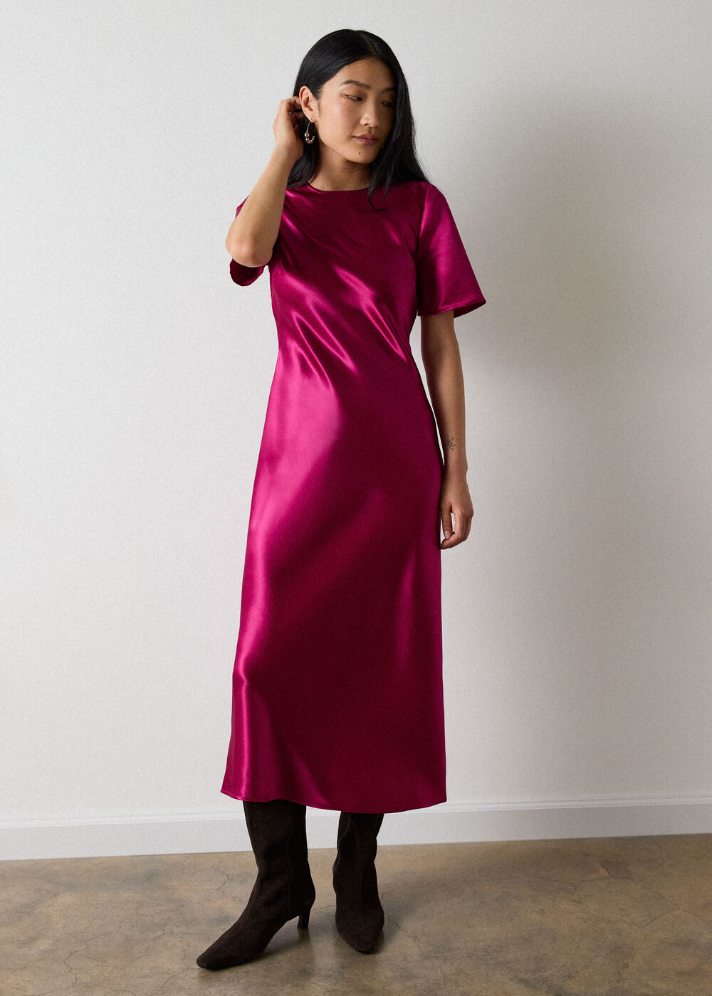 Avery Satin Twist Dress