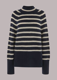 Stripe Funnel Neck Jumper