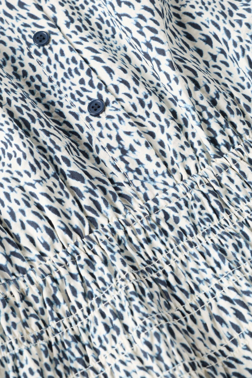 Navy Flecked Animal Collared Dress
