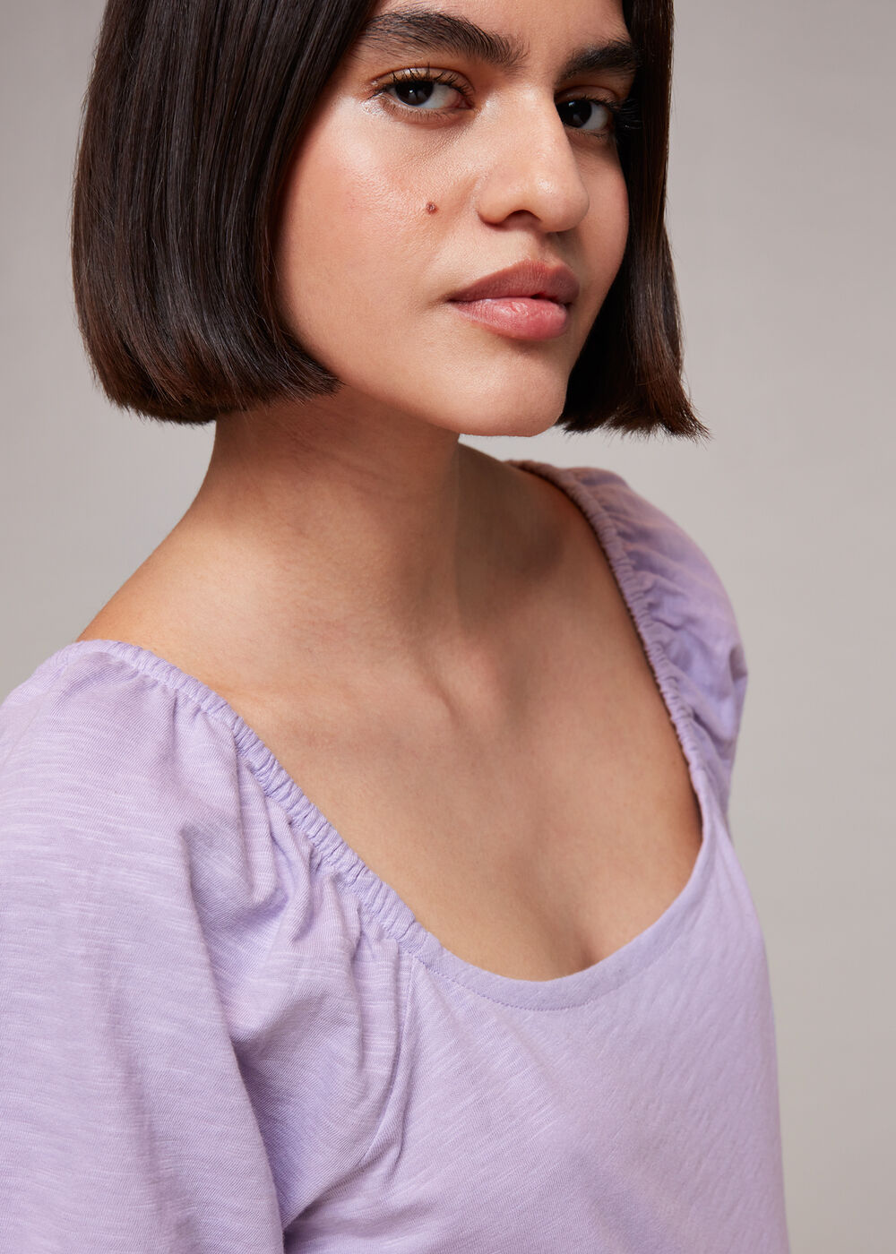 Square Neck Puff Sleeve Top