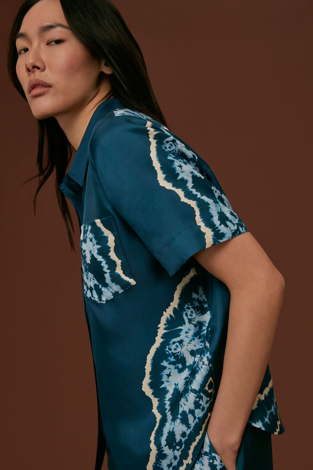 Silk Tie Dye Shirt