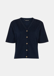 Ella V Neck Button Through Tee