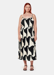Triangle Swirl Pleated Dress