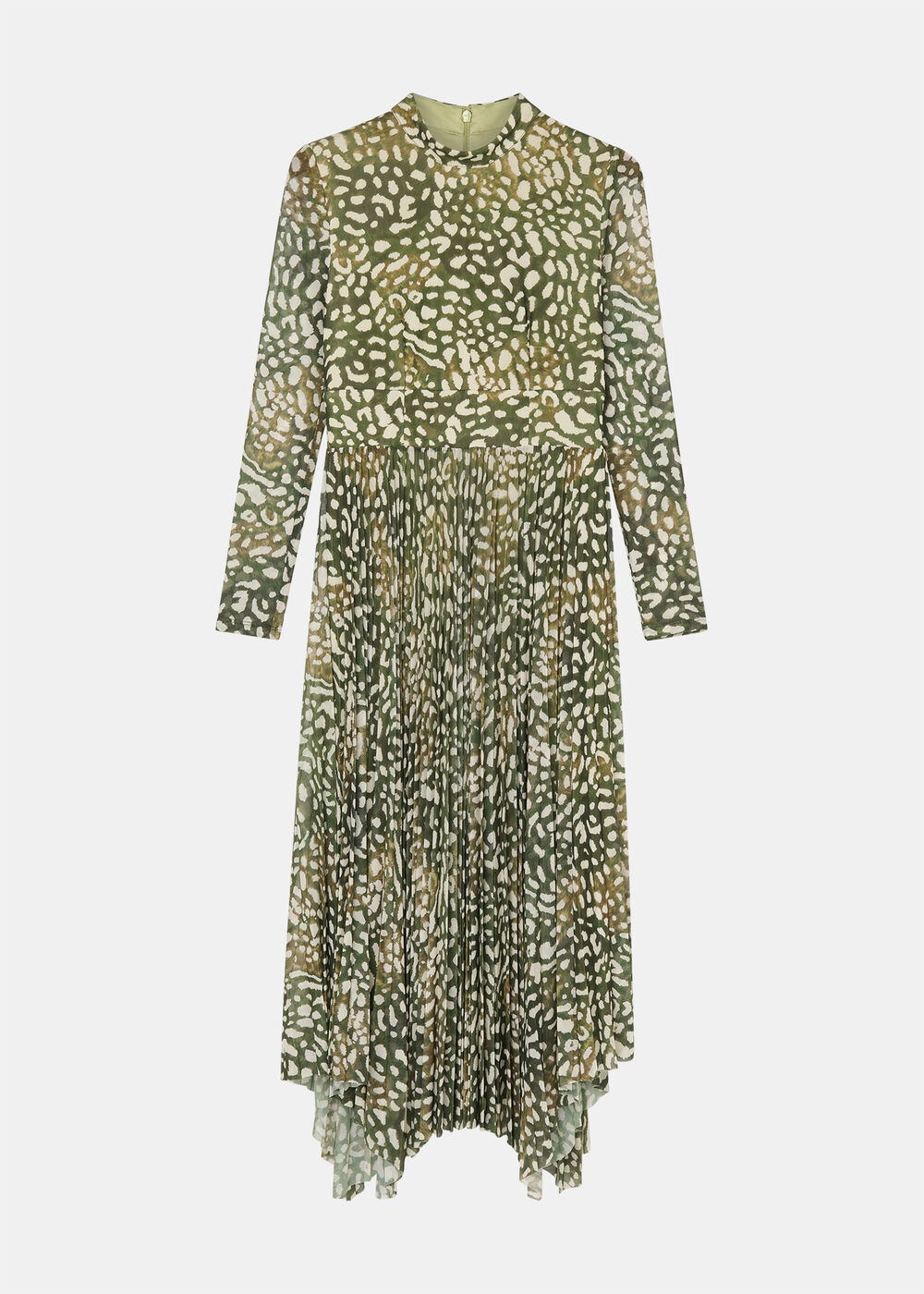 Animal Tiered Mesh Dress