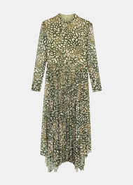 Animal Tiered Mesh Dress