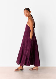 Petite Cotton Tiered Maxi Sun Dress