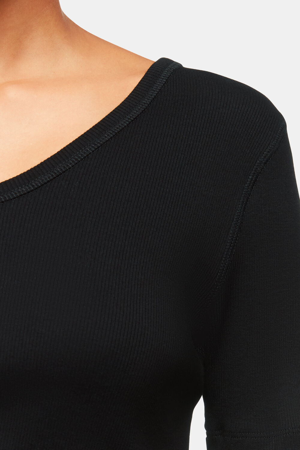V Neck Ribbed T-Shirt