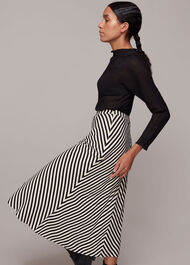 Diagonal Stripe Skirt