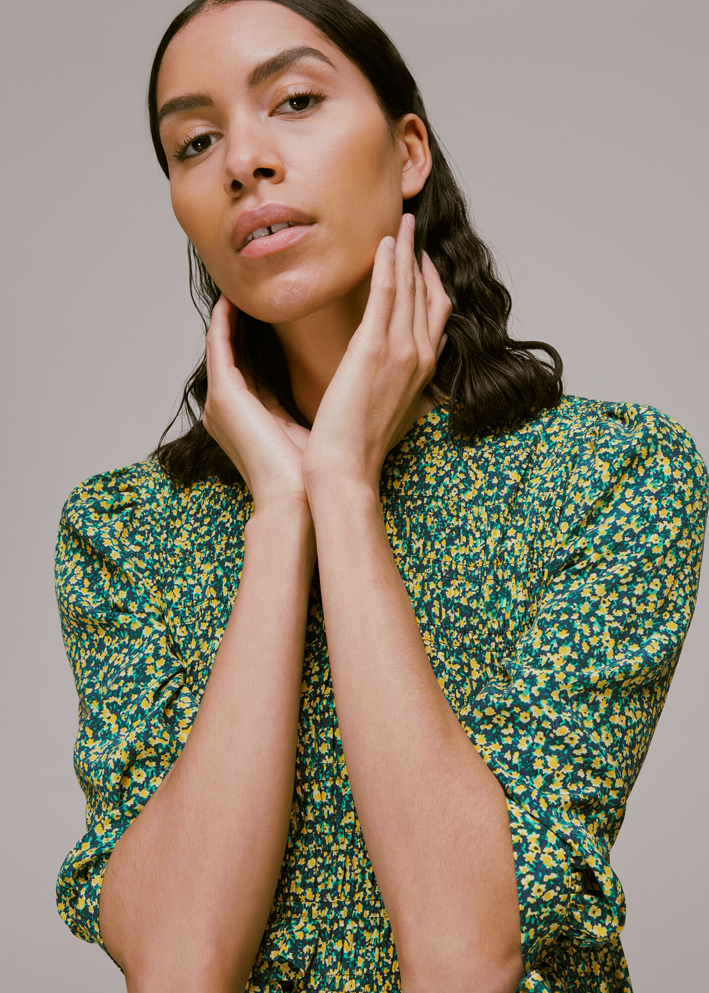 JL Ditsy Sunflower Print Dress