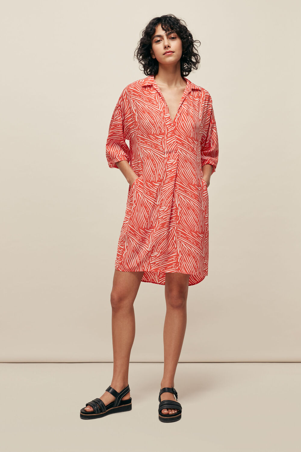 Tiger Palm Print Lola Dress