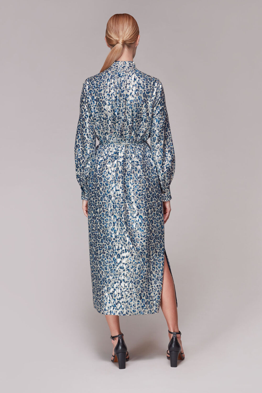 Animal Metallic Silk Mix Dress