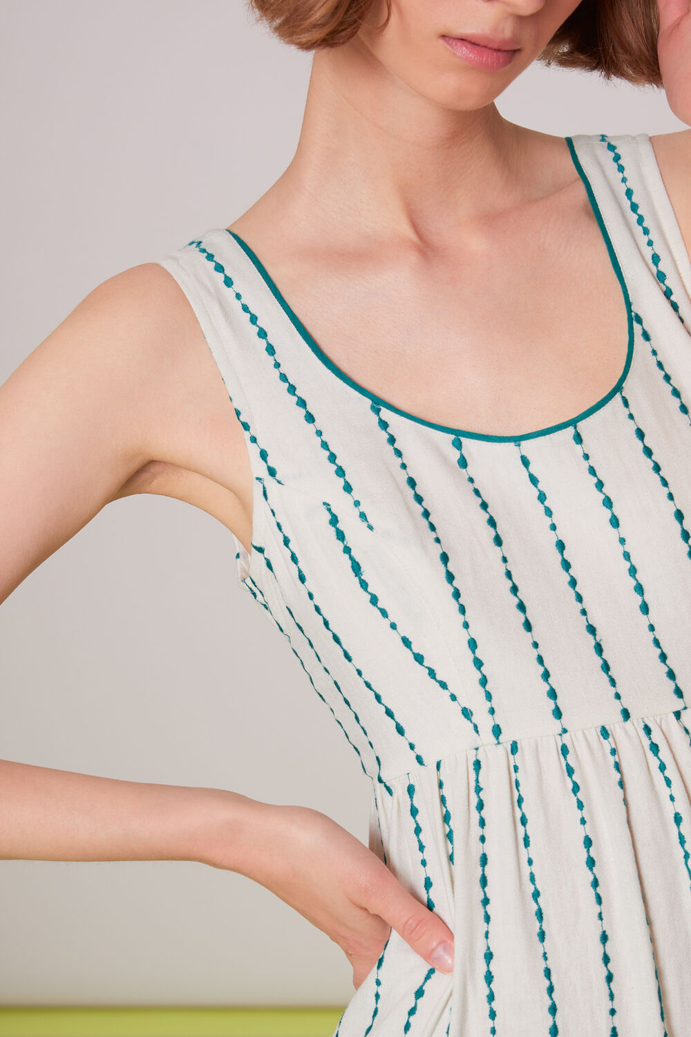 Marin Embroidered Midi Dress