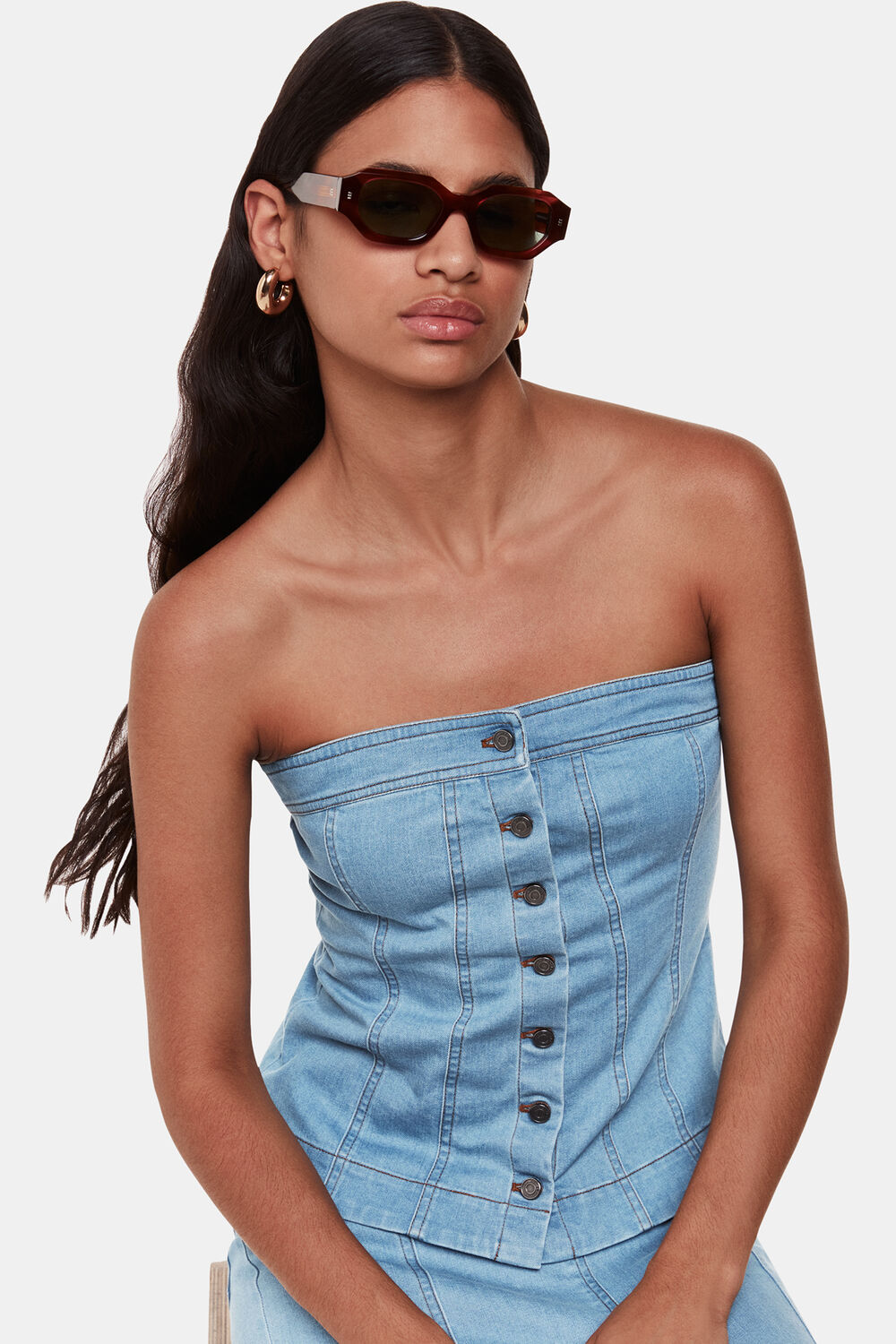 Denim Corset Top
