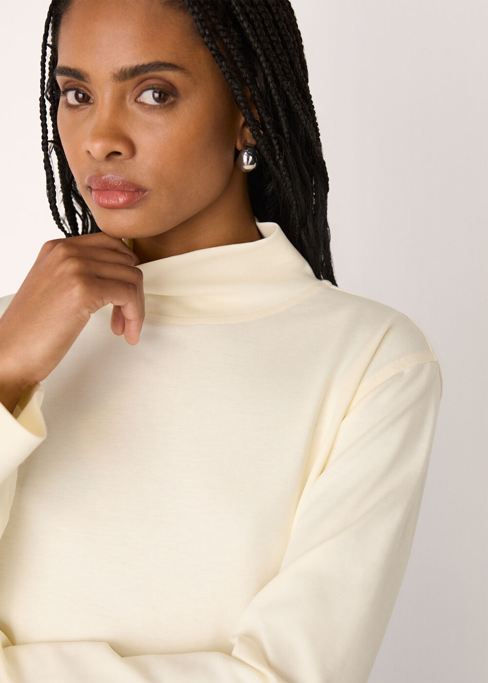 Long Sleeve Funnel Neck Jersey