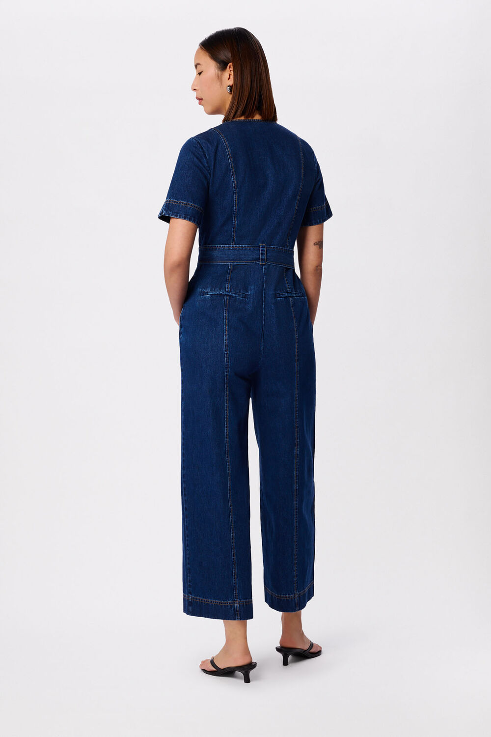 Denim Button Down Jumpsuit