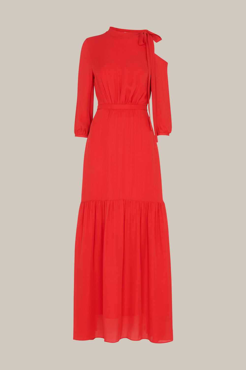 One Shoulder Silk Dress