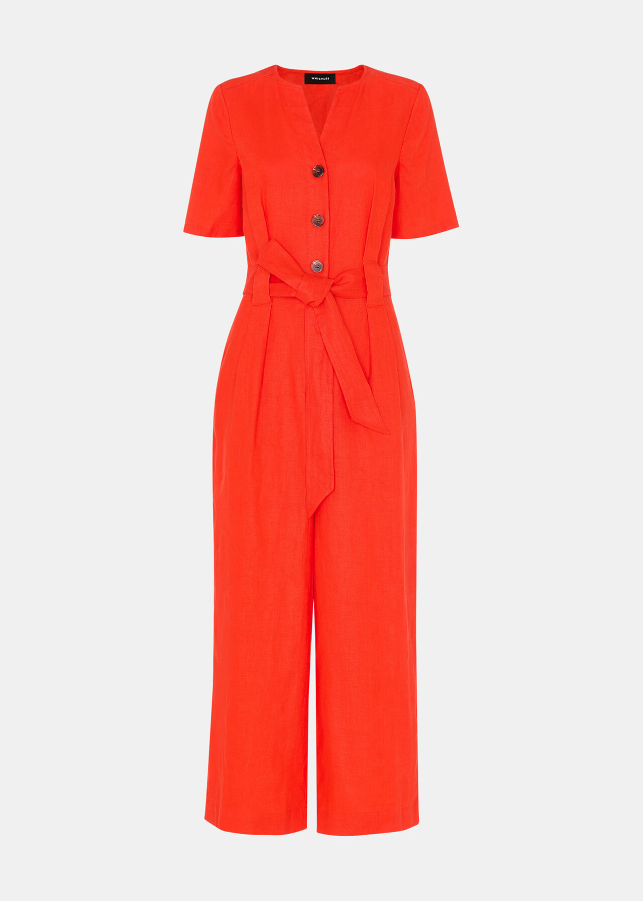 Petite Fiona Linen Button Jumpsuit