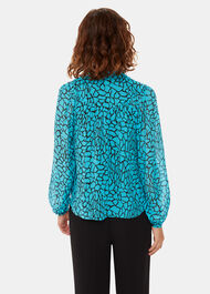 Terrazzo Button Front Blouse