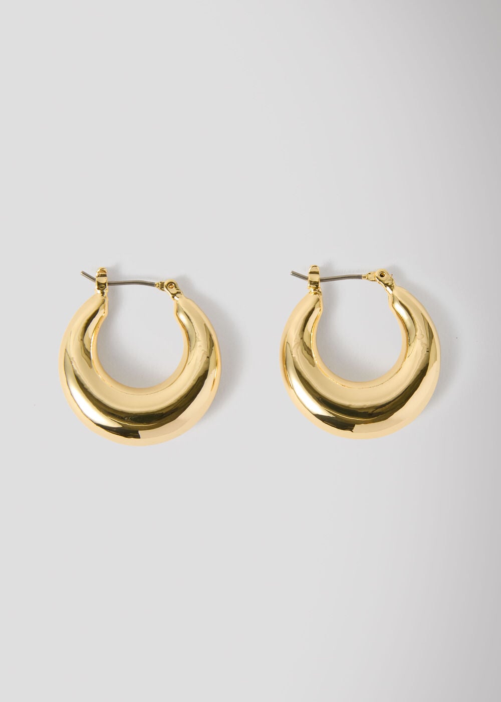Curved Chunky Hoop Earring