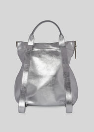 Metallic Verity Backpack Silver