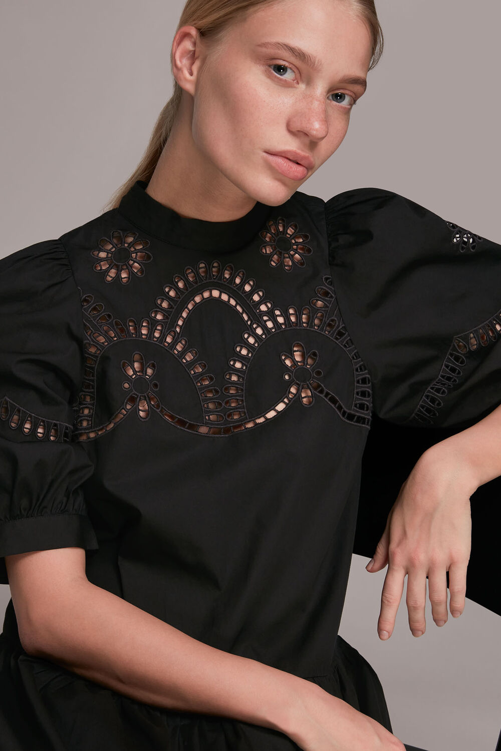 Broderie Cutwork Poplin Dress