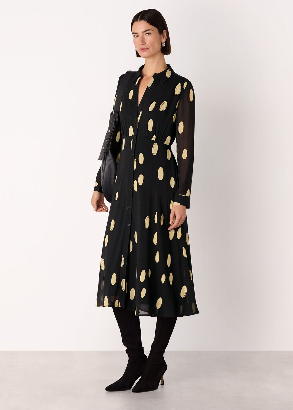 Abstract Spot Shirt Dress