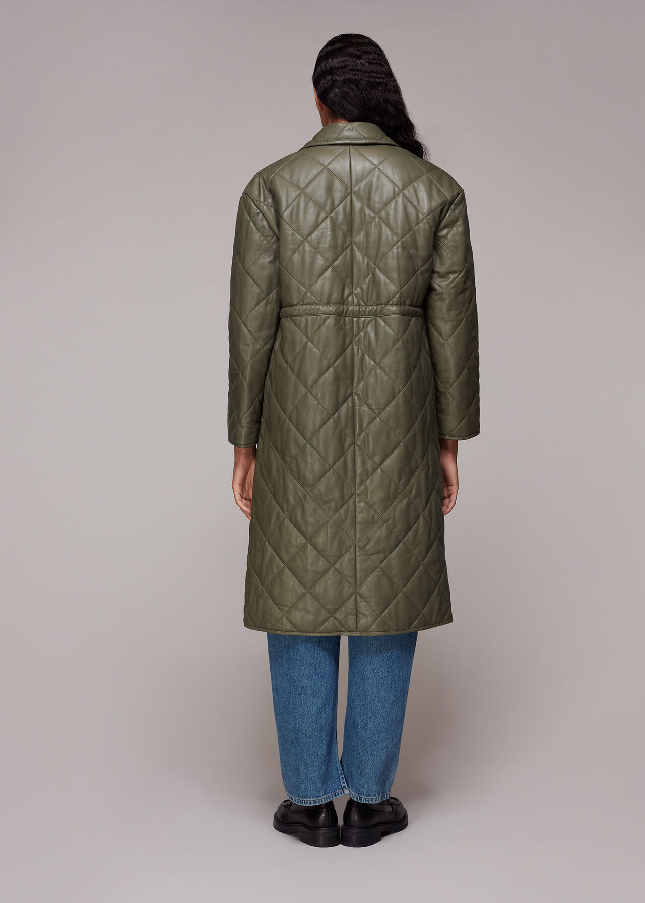 Millie Leather Quilted Coat