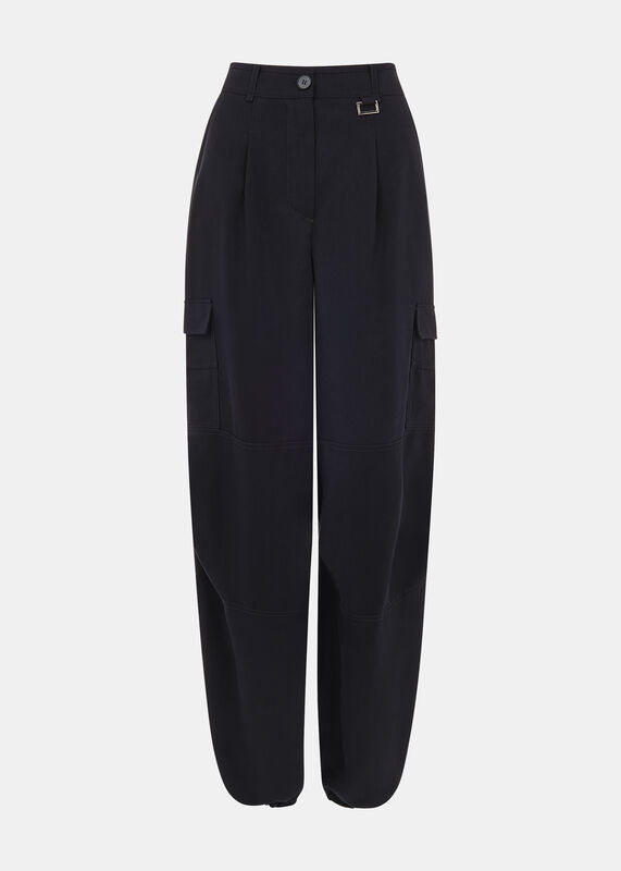 Navy Grace Luxe Cargo Pant
