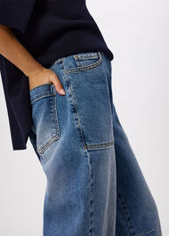Petite Elasticated Waist Barrel Jean