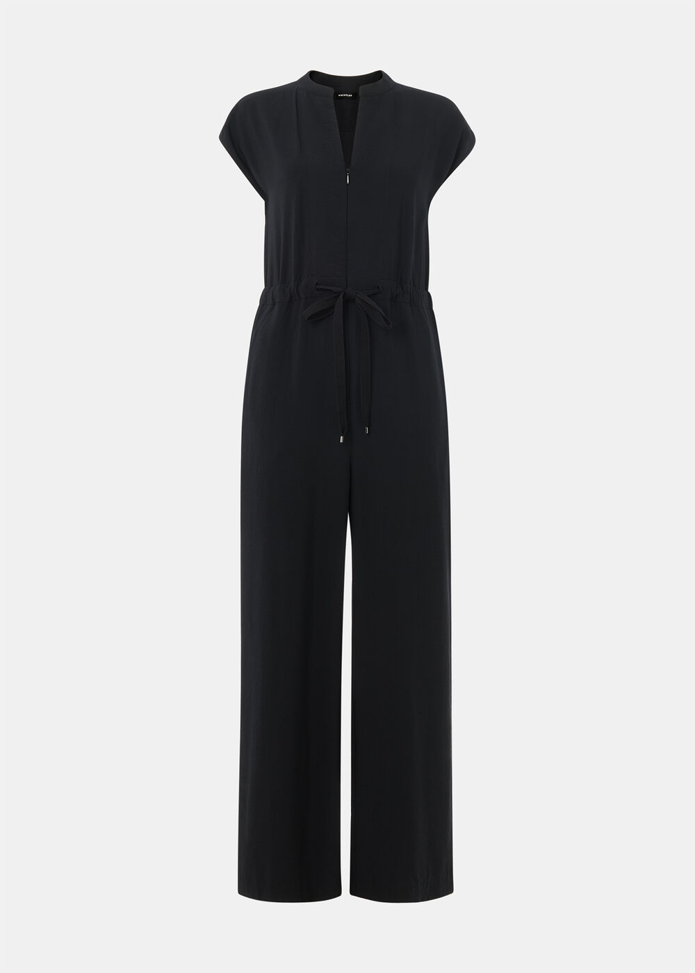 Petite Sleeveless Drawstring Jumpsuit