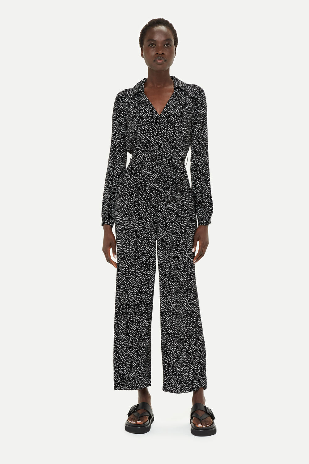 Black Leah Scattered Y Jumpsuit