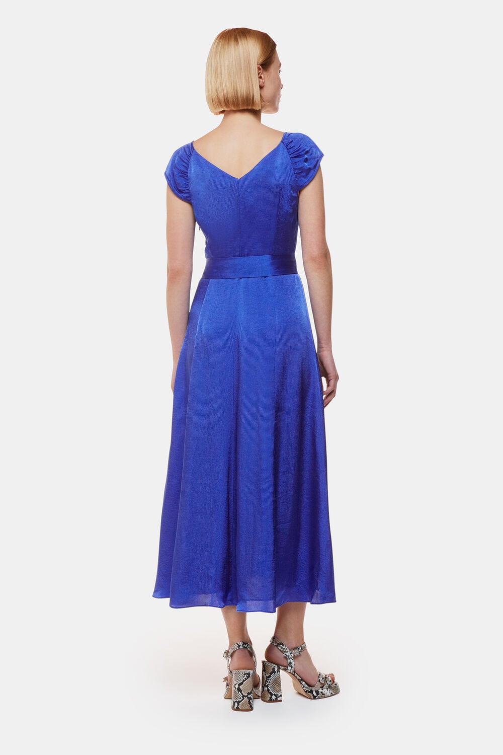 Arie Hammered Satin Midi Dress