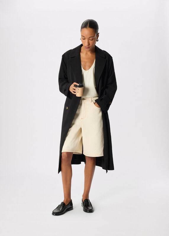 Black Riley Trench Coat