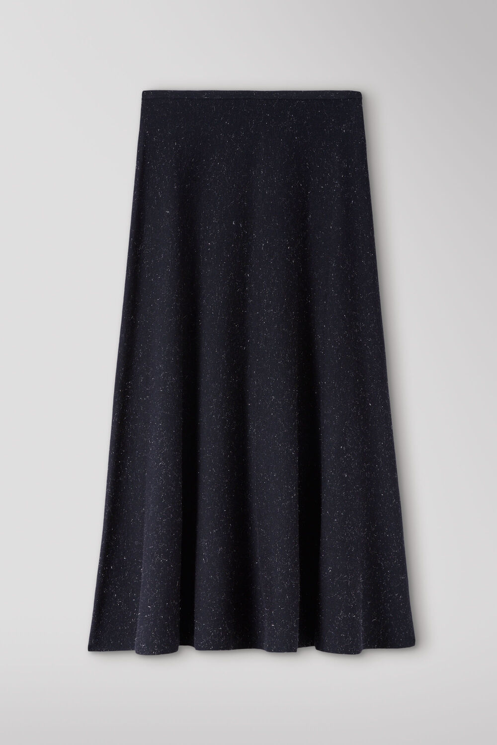 Black Annie Sparkle Knit Midi Skirt