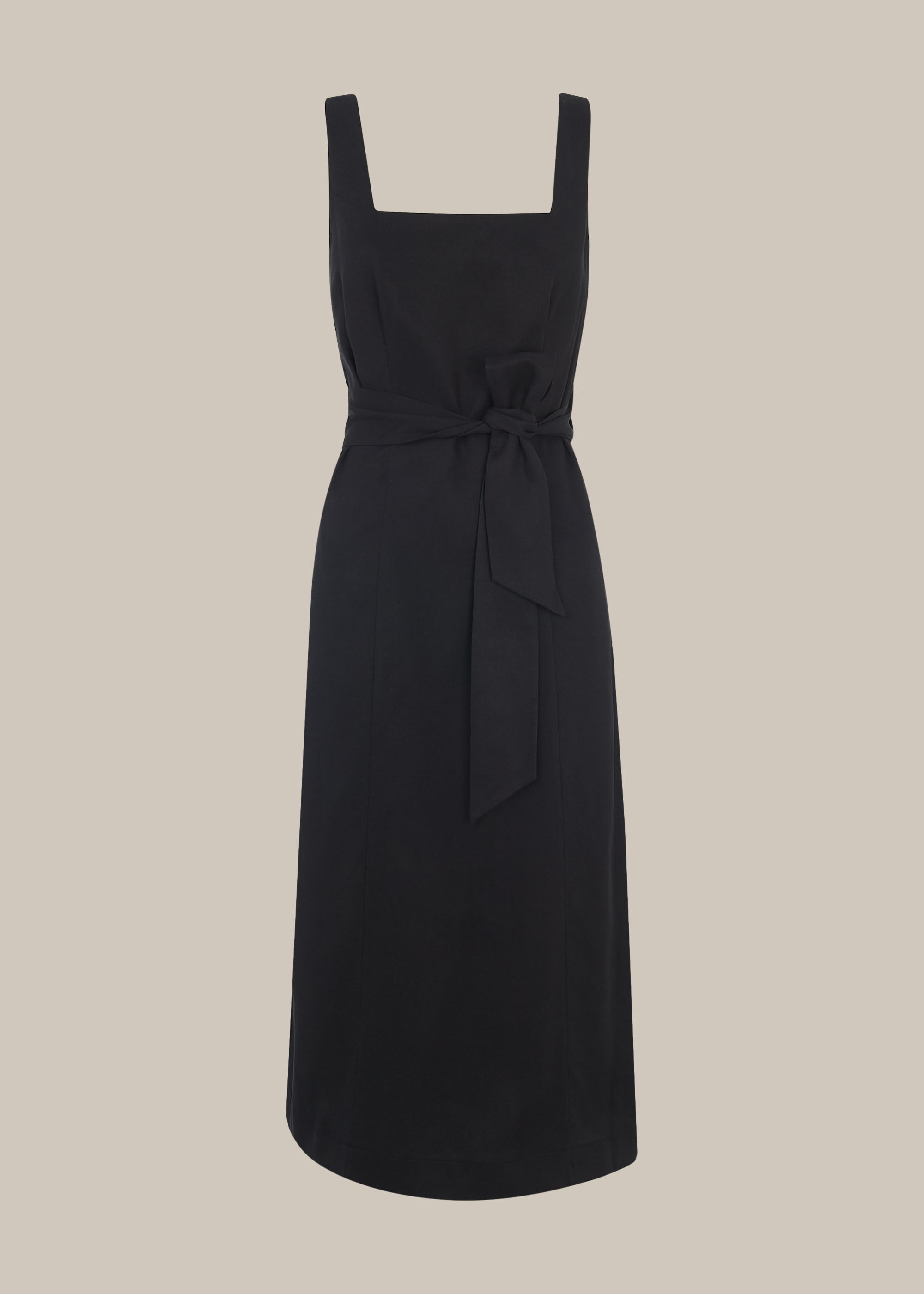 whistles black wrap dress