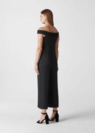 Animal Jacquard Jumpsuit Black