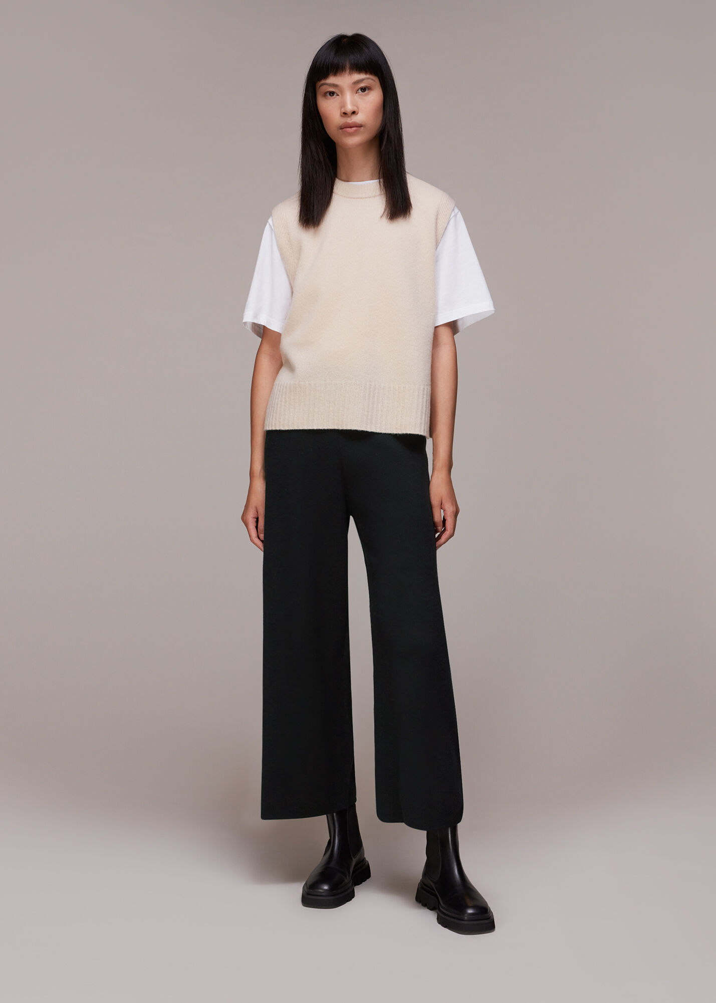 Knitted Wide Leg Trousers |