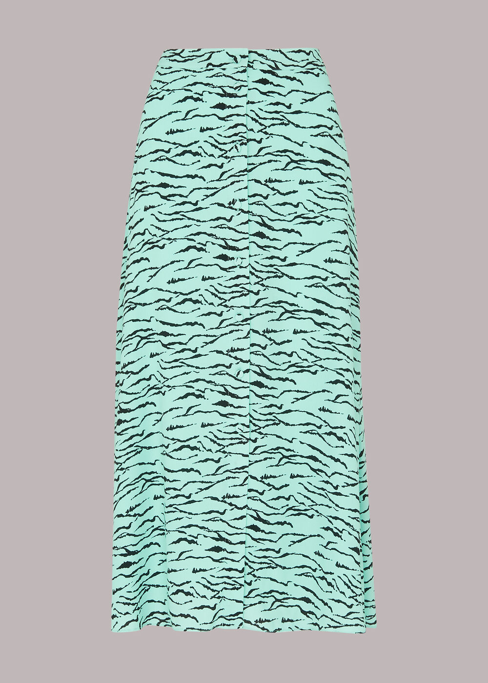 Tiger Print Button Front Skirt