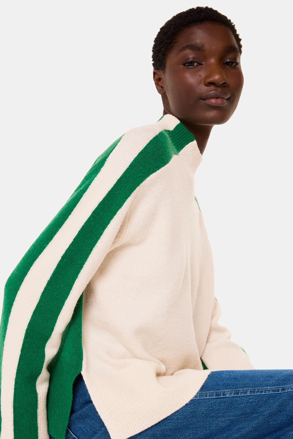 Colourblock Wool Mix Knit
