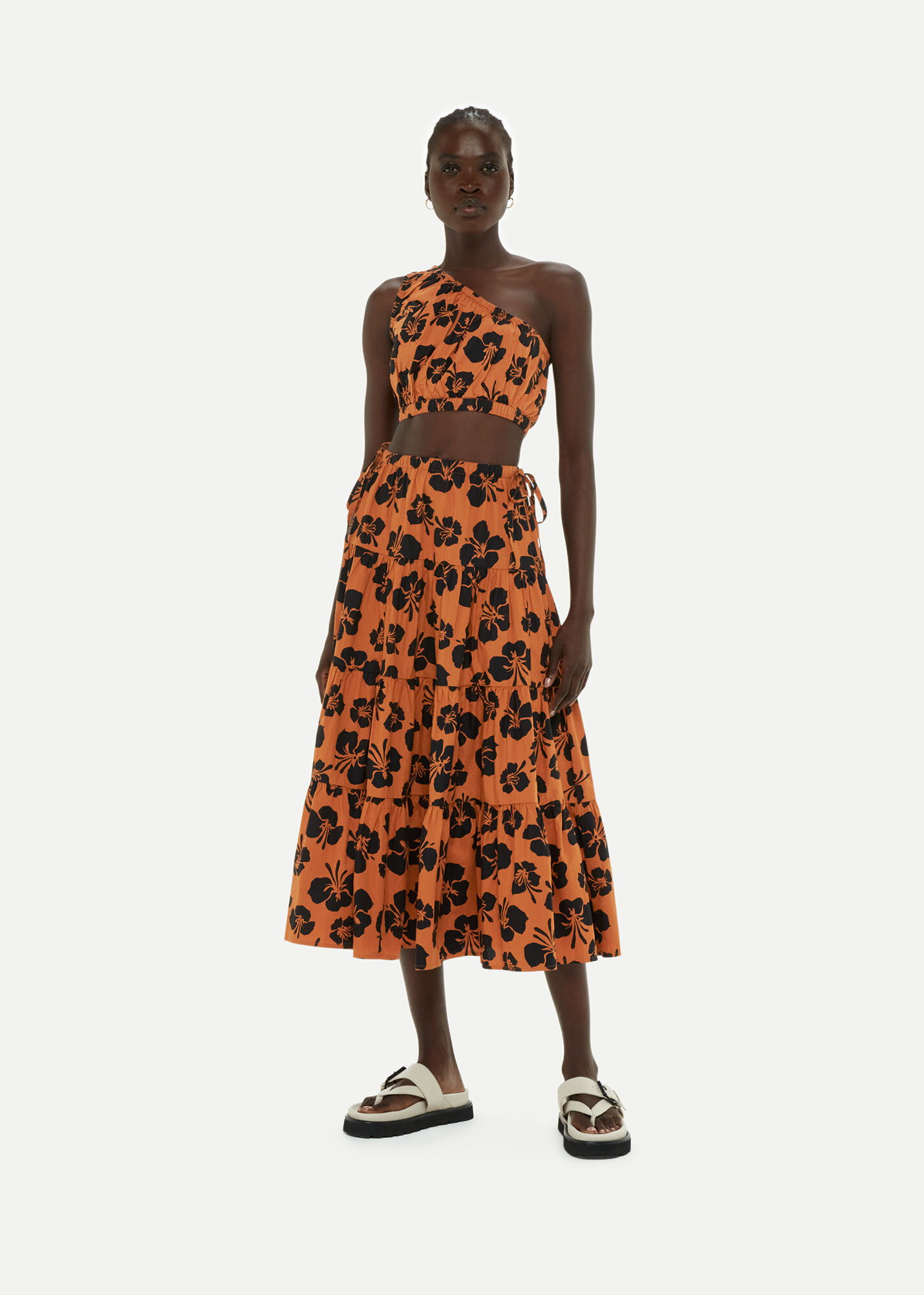 Green/Multi Tropical Floral Samira Skirt | WHISTLES | Whistles US |