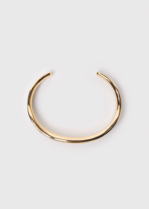 Gold Chunky Irregular Cuff Bangle
