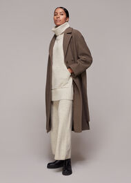 Tie Waist Wool Coat