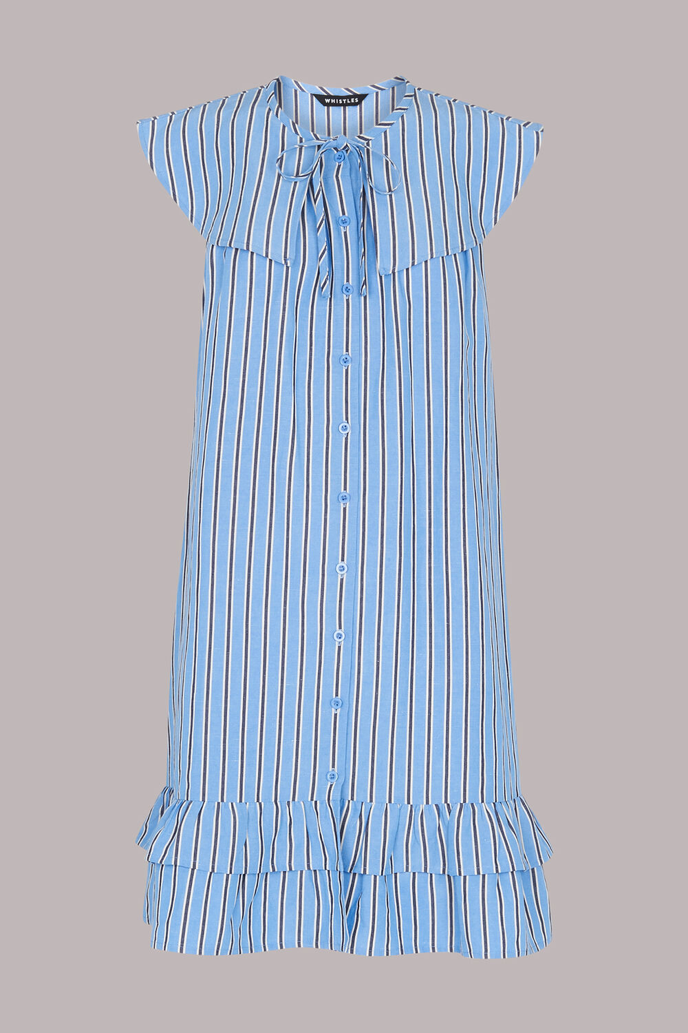 Stripe Collar Trapeze Dress