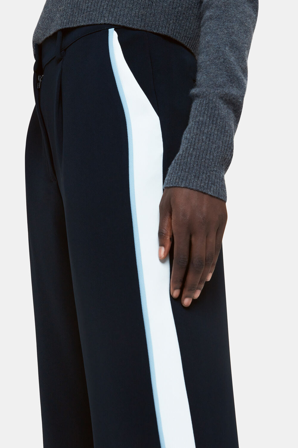 Crepe Side Stripe Trouser