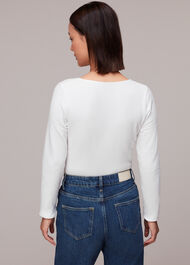 Square Neck Long Sleeve Rib