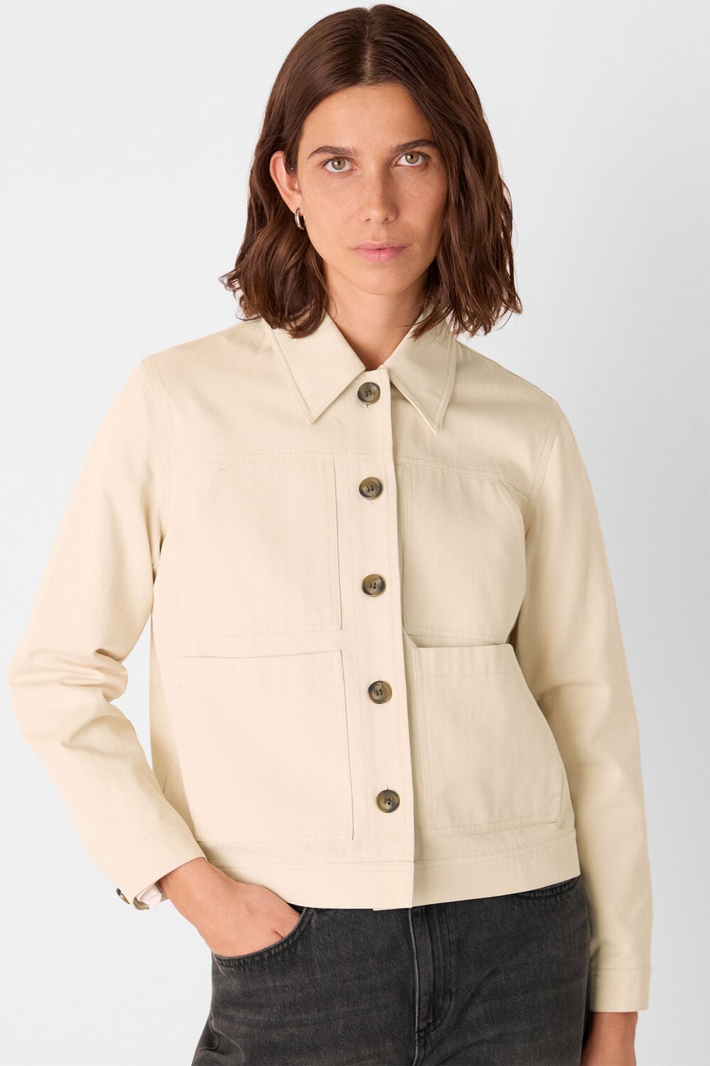 Neutral Mia Pocket Detail Jacket