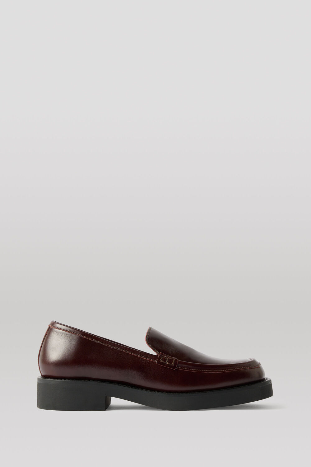 Square Toe Leather Loafer