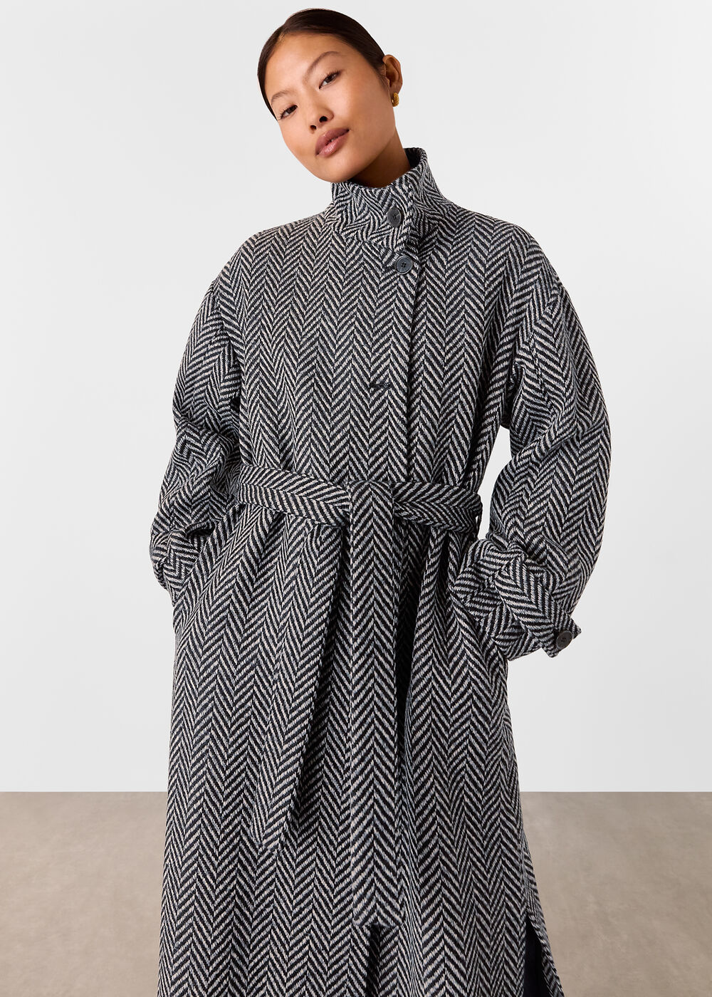 Petite Cosette Funnel Neck Coat