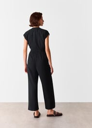 Petite Sleeveless Drawstring Jumpsuit
