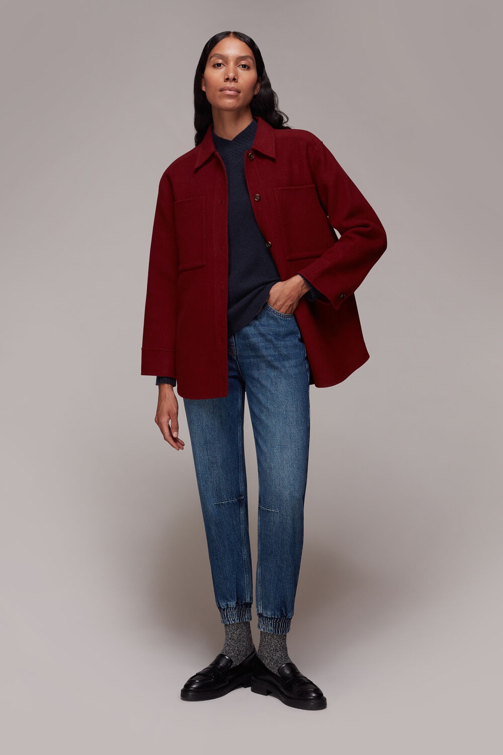 High V Neck Knit